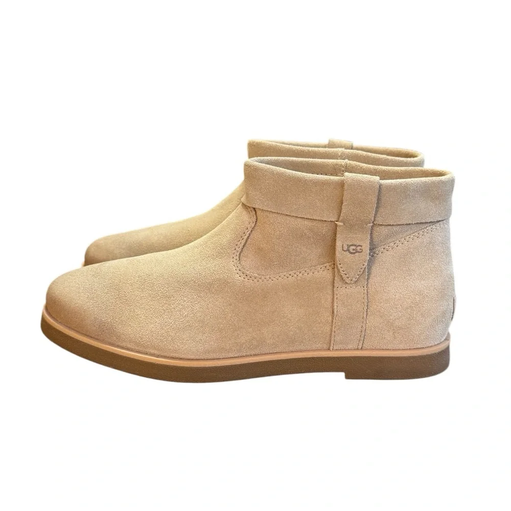 UGG JOSEFENE Short Cuff Suede Boots Sand Beige Women’s Size 10 - Picture 3 of 8